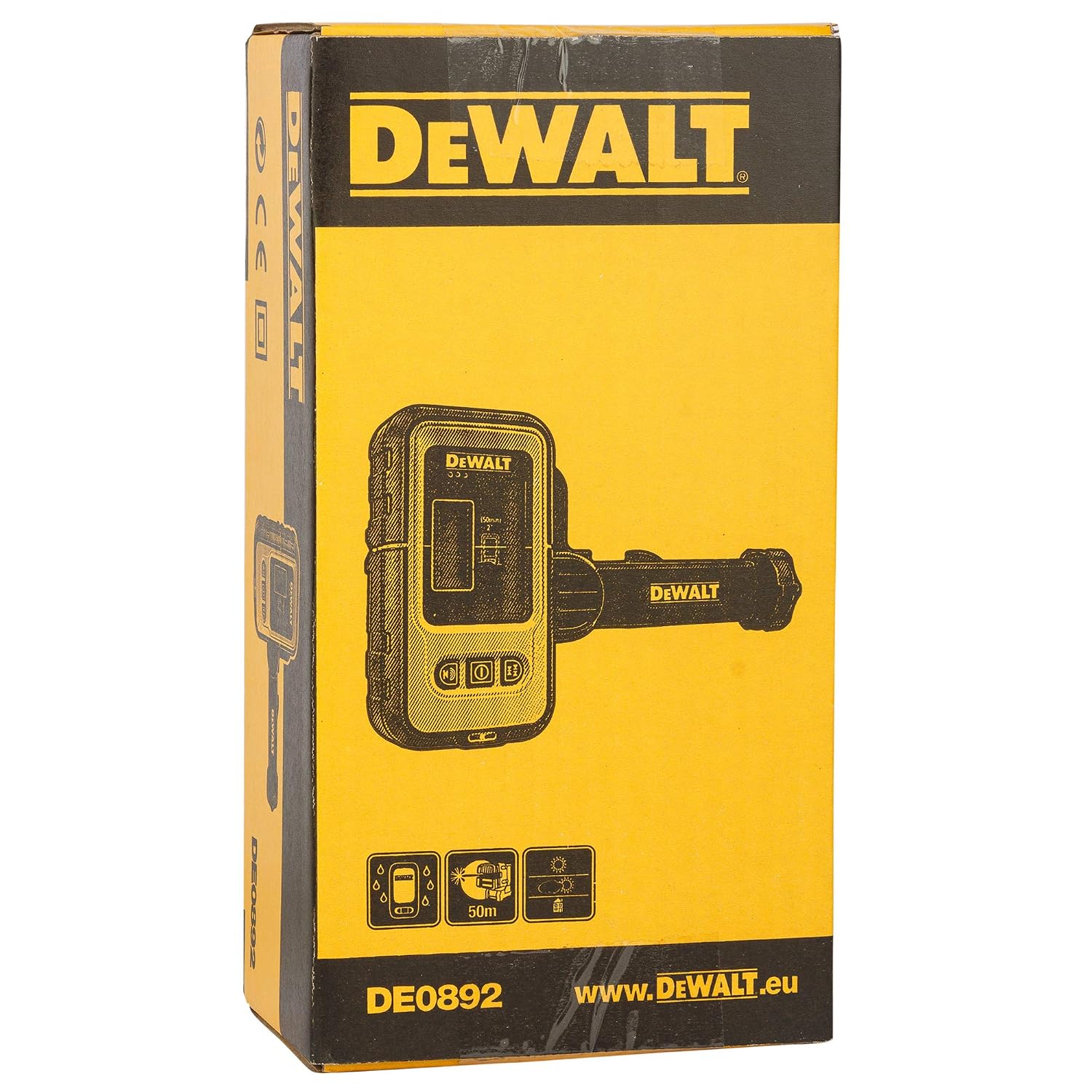 DEWALT DE0892-XJ Digital Detector with 50m range (Black & Yellow)