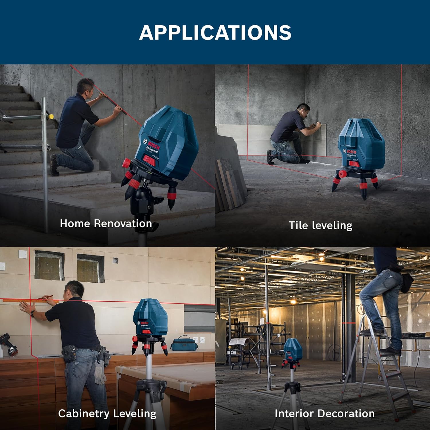 Bosch Professional GLL 3-15X Line Laser, IP54 15m Self Levelling