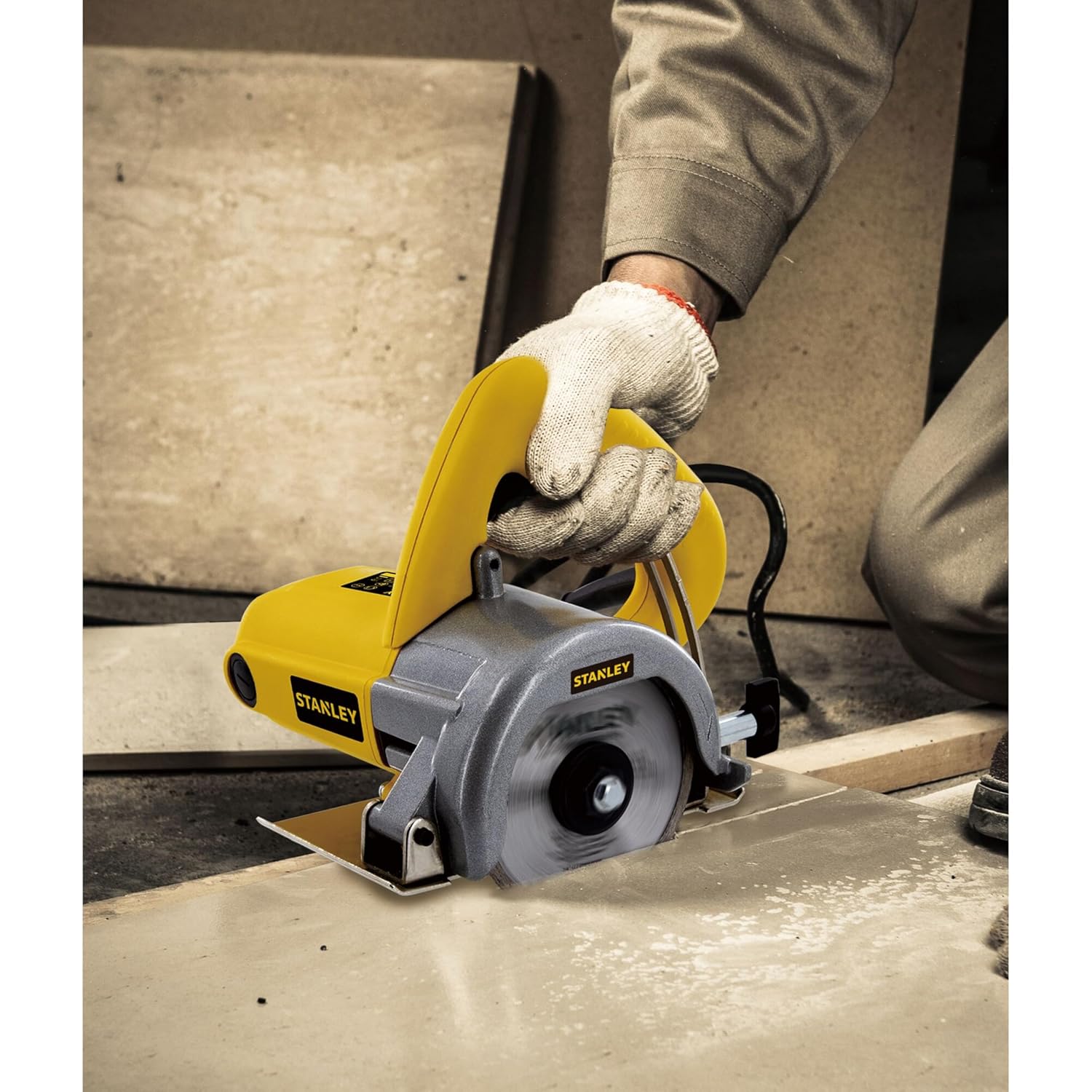 STANLEY STSP110-IN 1200 Watt 4inch (100mm) Heavy Duty Marble Cutter/ Tile Cutter with Depth Adjustment