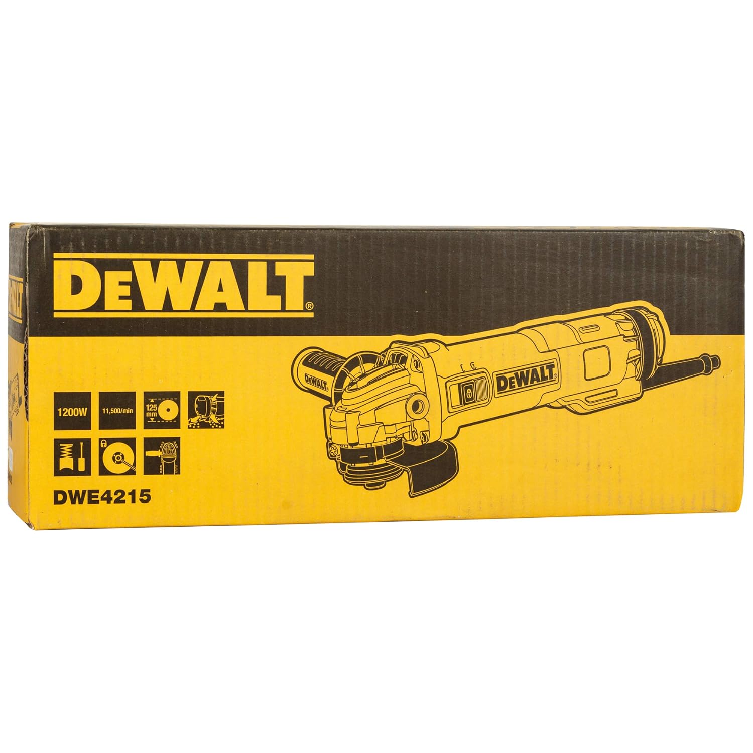 DEWALT DWE4215-IN 1200Watt 125mm Heavy Duty Medium Angle Grinder with DES Technology and Innovative Anti Vibration system