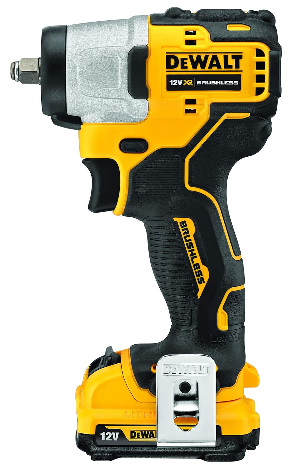 DEWALT DCF902D2-KR -12V Li-ion Sub-Compact Series Cordless 38 Impact Wrench with Brushless Motor-2x2Ah Batteries Included