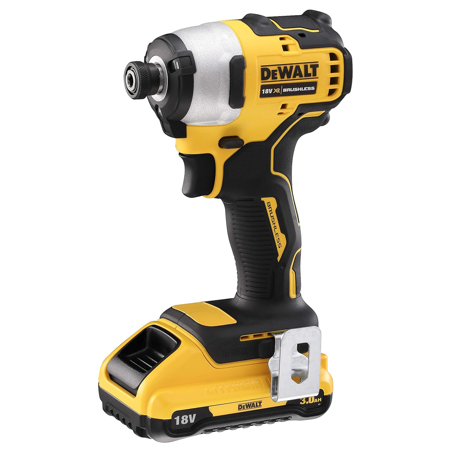 DEWALT DCF809L2T-QW – 18V Li-ion Sub-Compact Series Cordless 14 Impact Driver with Brushless Motor-2x3Ah Batteries Included