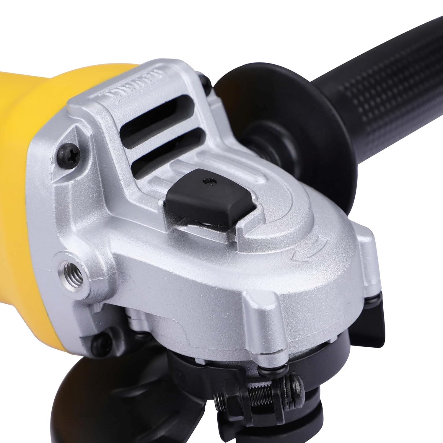 DEWALT DW802-IN, 850W, 4” (100mm) Heavy Duty Angle Grinder Engineered For Heavy Duty Applications with Spindle Lock and Slide switch, 2 Year Warranty