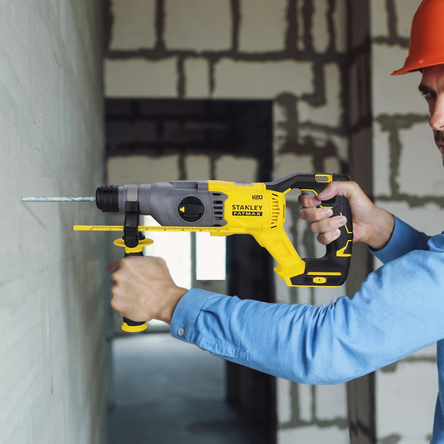 STANLEY FATMAX SBH900-B1 20V, Variable speed switch, 1500 rpm, 20 mm Cordless Brushless SDS Rotary Hammer