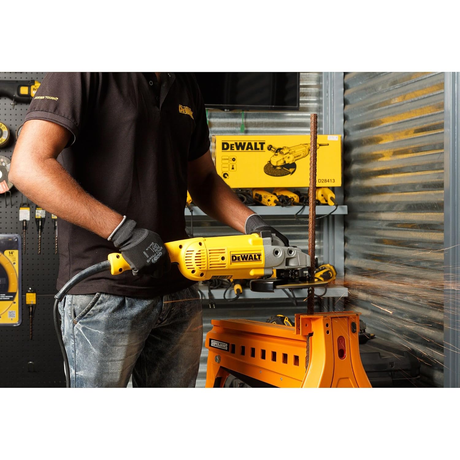 DEWALT D28413-IN 2200W 180mm Heavy Duty Large Angle Grinder