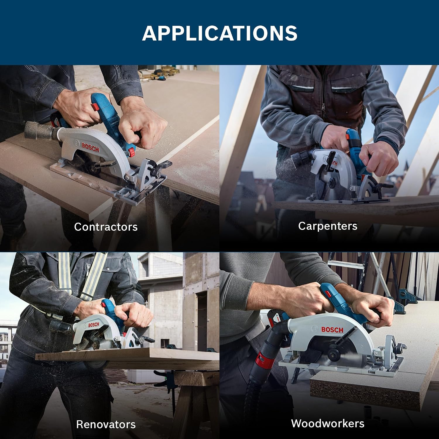 Bosch GKS 185-LI Professional Cordless Circular Saw, 18V Brushless Motor, 165mm Blade, Dust Extraction Port, Battery Platform Compatible, Lightweight