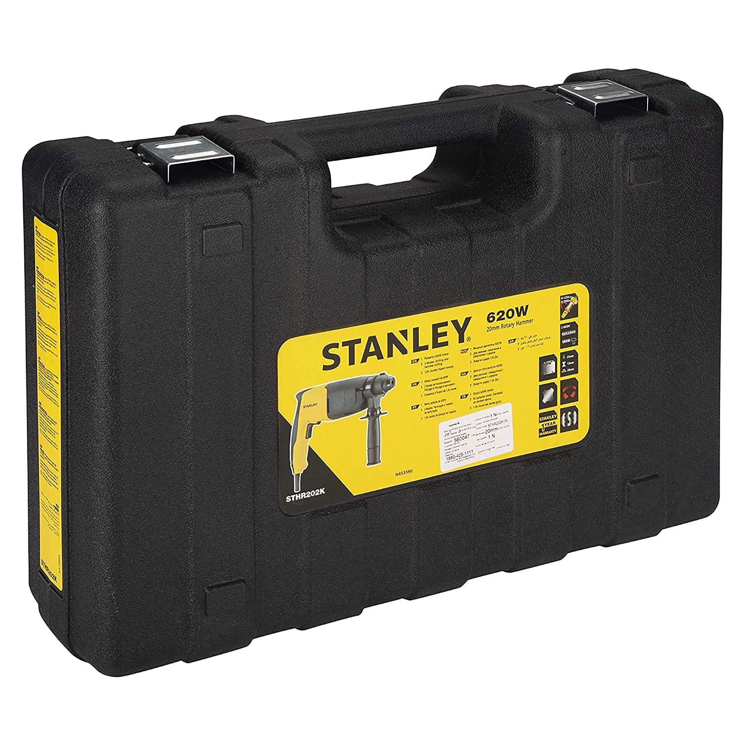 STANLEY STHR202K 620W 20mm 2 Mode SDS Plus Hammer with Kitbox