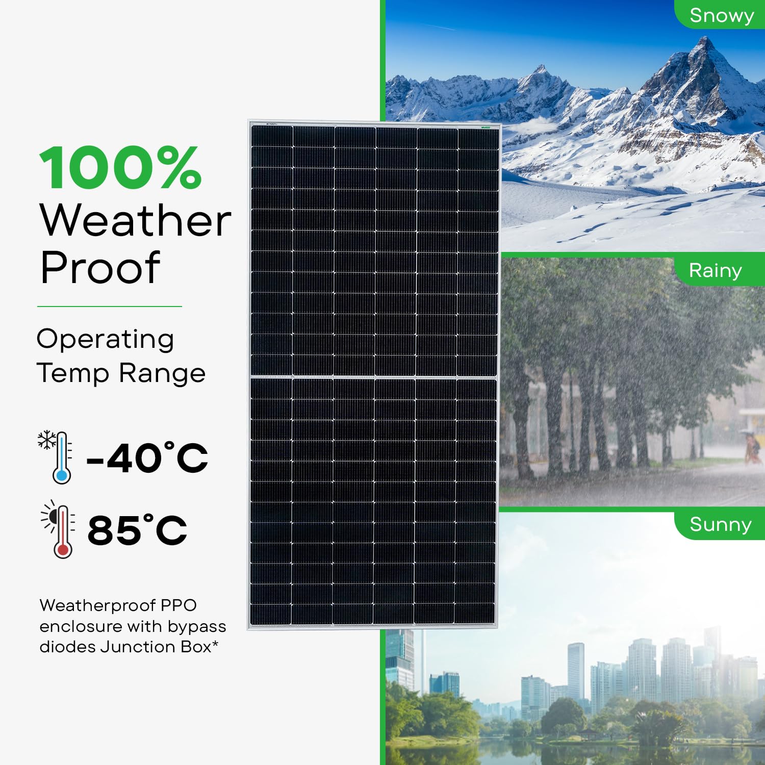 WAAREE 615Wp 144Cells 24 Volts G12R N-Type Framed Dual Glass Bifacial Non-DCR Solar Module