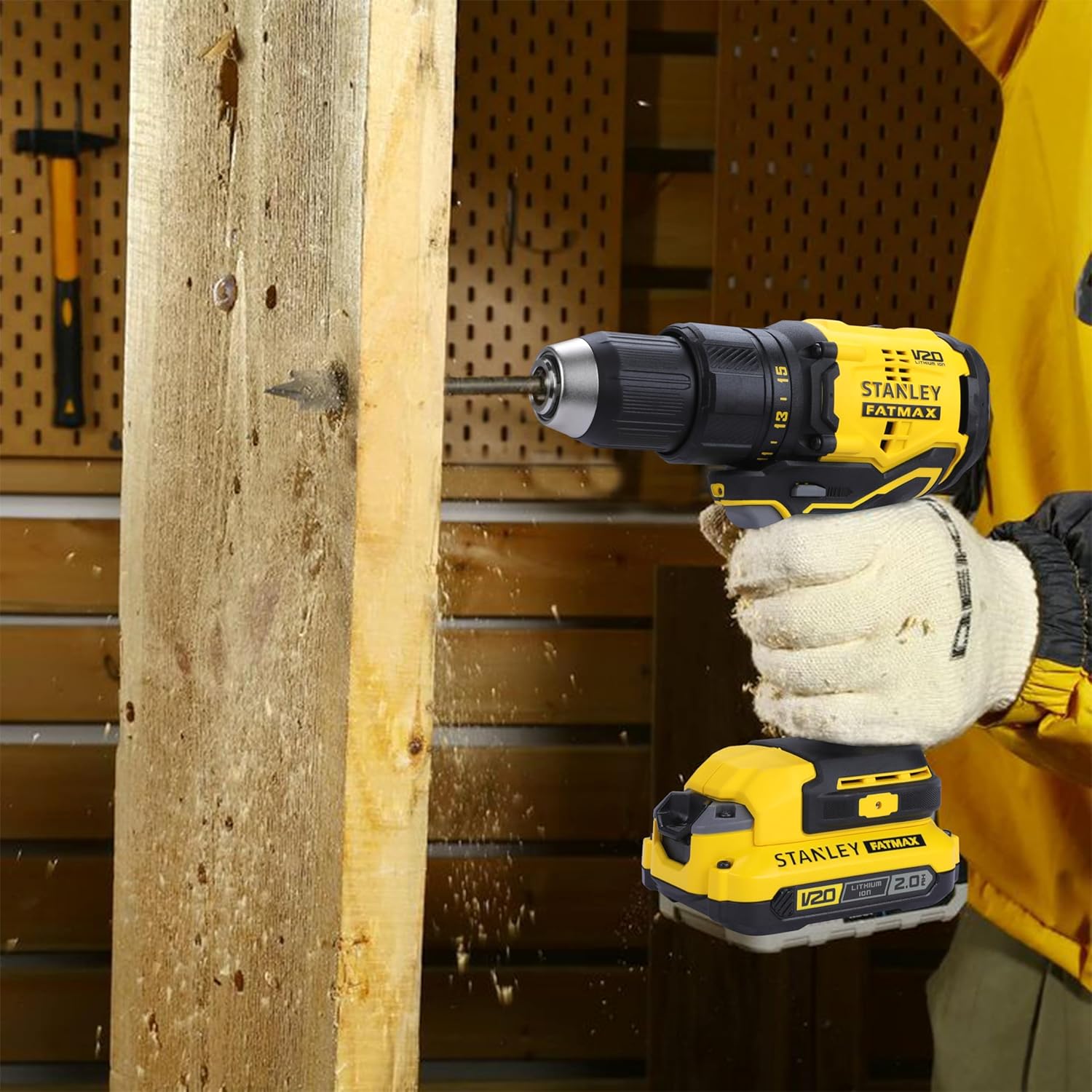 STANLEY FATMAX SBD710D2K-B1 20V 13 mm 1900 RPM Cordless Brushless Drill Machine Driver, 60 Nm Torque, 2.0Ah Li-ion Batteries with Charger, Kit Box, 2 Speed Gearbox, 2 Year Warranty