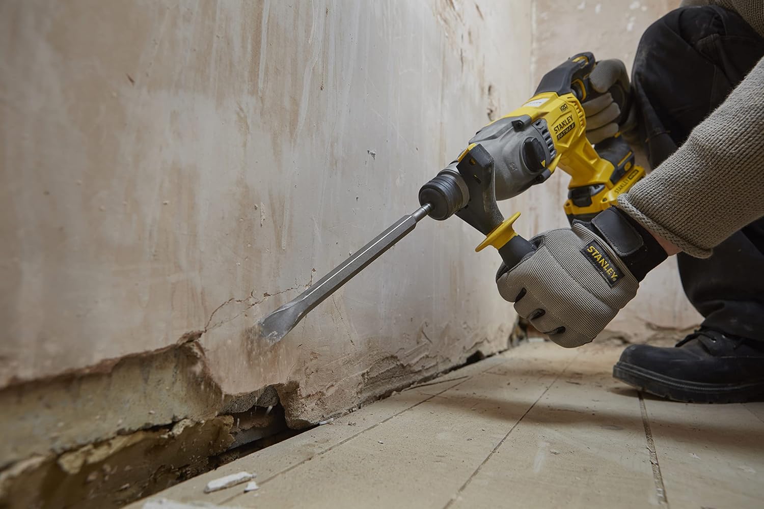 STANLEY FATMAX SBH900M2K-B1 20V 4.0Ah 20 mm Cordless Brushless Rotary Hammer With 2×4.0Ah Li-ion Batteries