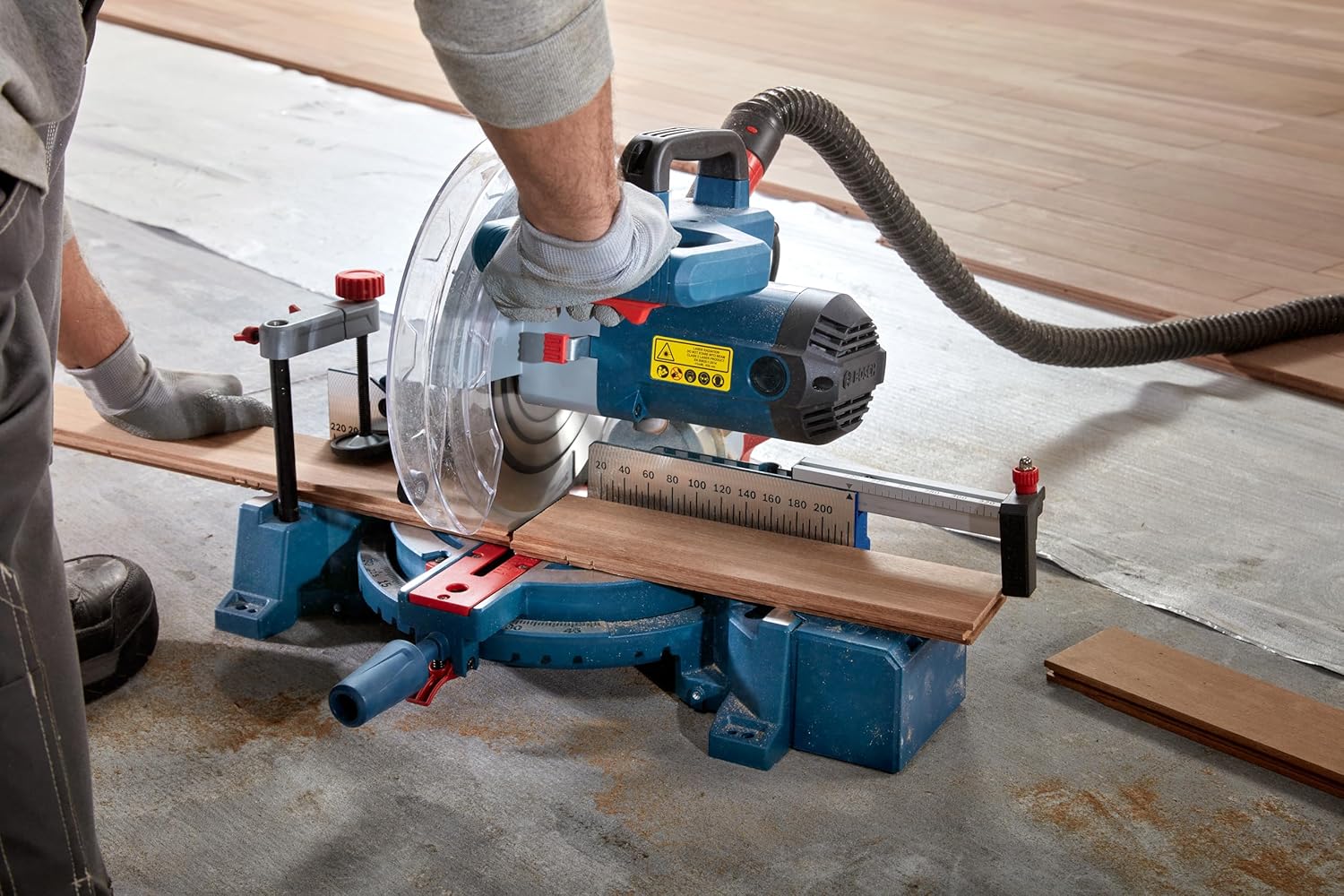 Bosch Professional GCM 254 Corded Electric Mitre Saw, 1750 W, 5000 RPM, 11.1 Kg Accurate Cutting with Direct Laser Guide