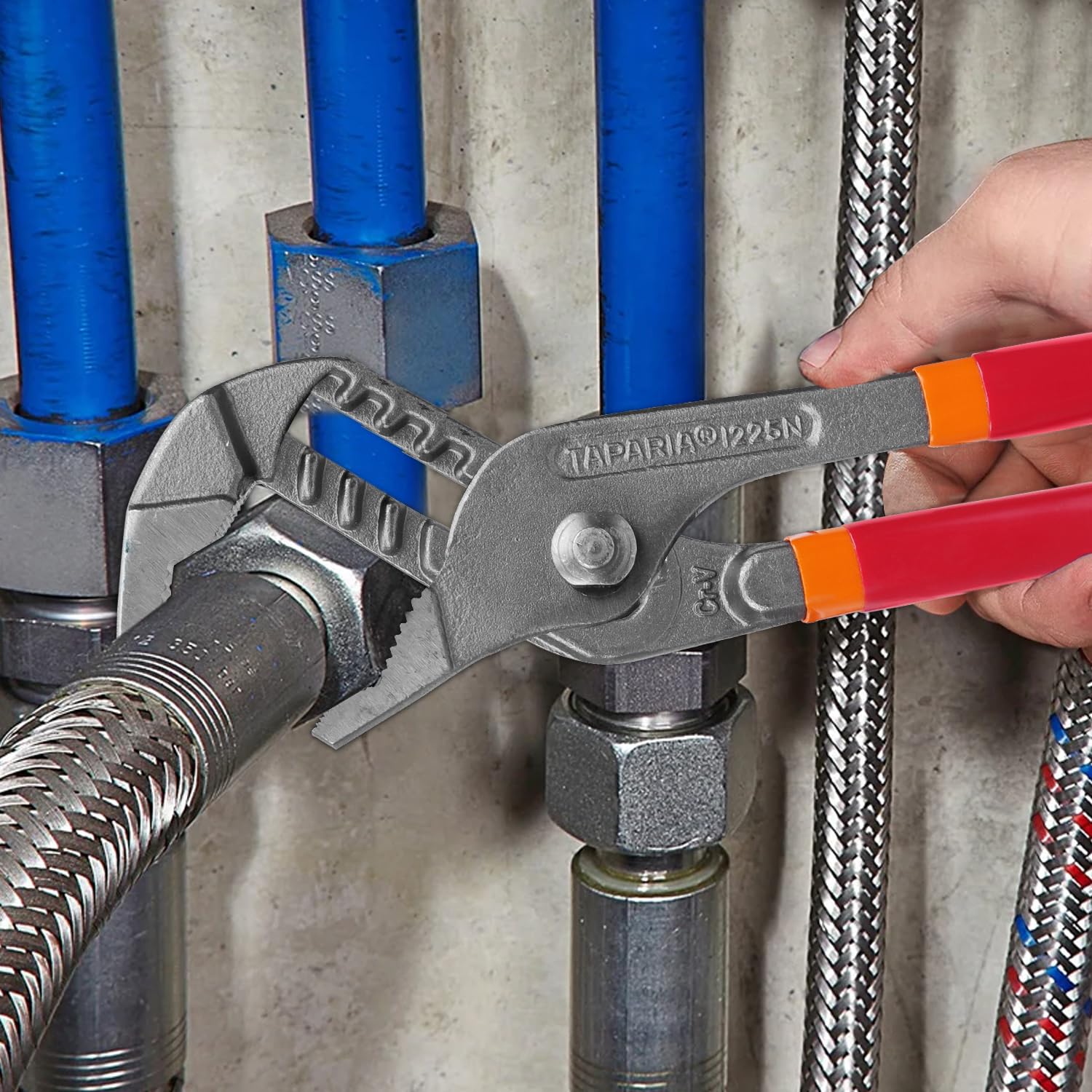 Taparia 12251225N 250mm Water Pump Plier, Multicolour