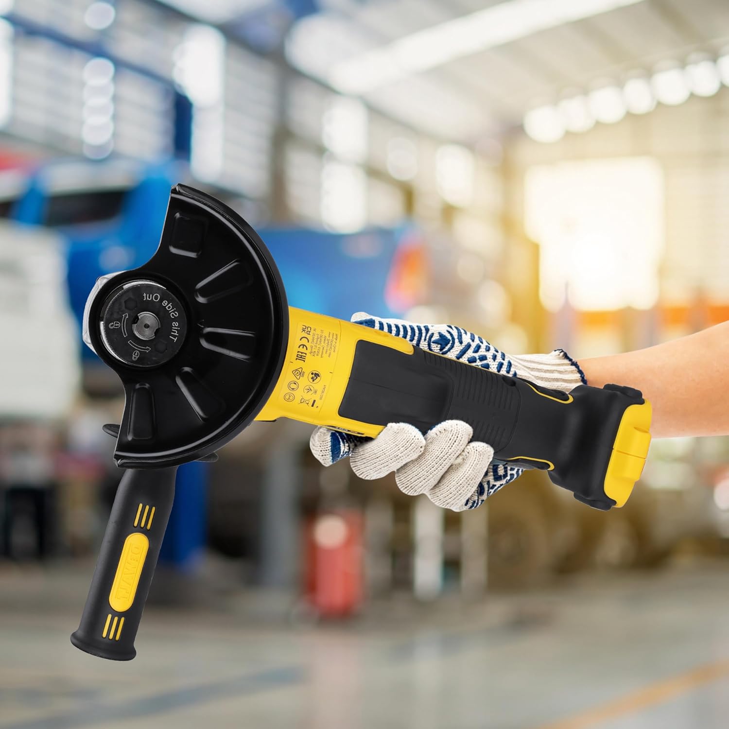 DEWALT DCG405N-XJ 18V 125mm XR Li-ion Cordless Angle Grinder with Brushless Motor – Perform and Protect Shield (Bare Tool)