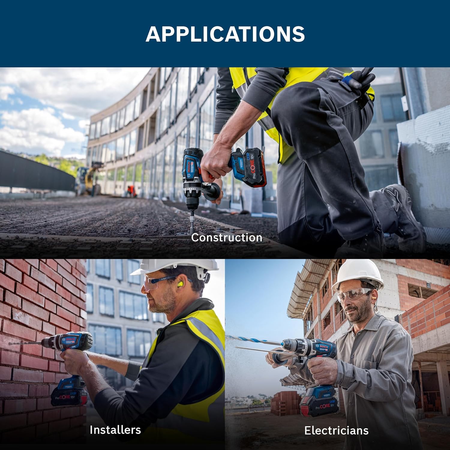 Bosch GSB 18V-150 C Heavy Duty BITURBO Cordless Impact Drill, Brushless Motor