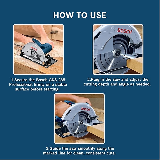 Bosch GKS 235 Turbo Heavy Duty Electric Circular Saw, 2,050W