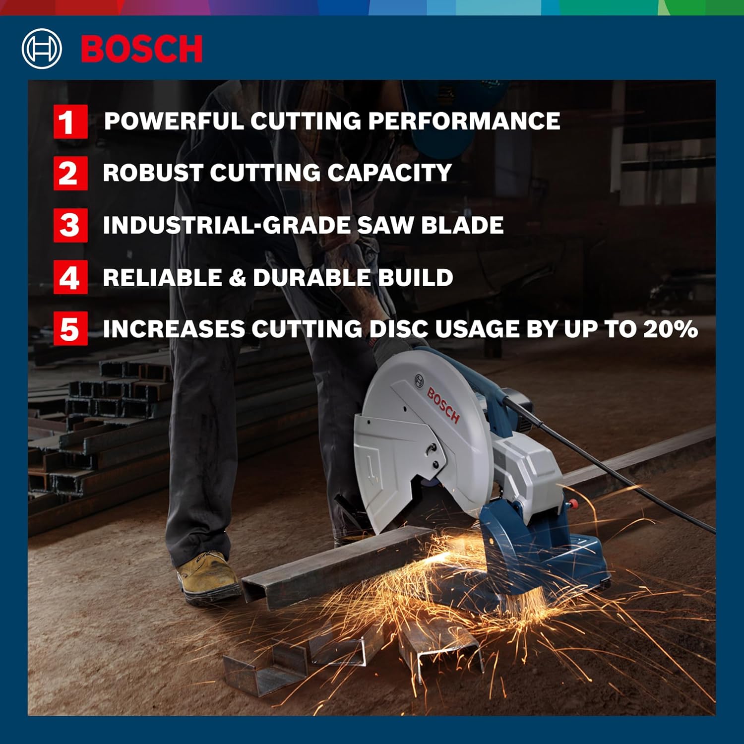 Bosch GCO 14-24 J Heavy Duty Corded Electric Metal Cut Off / Chop Saw