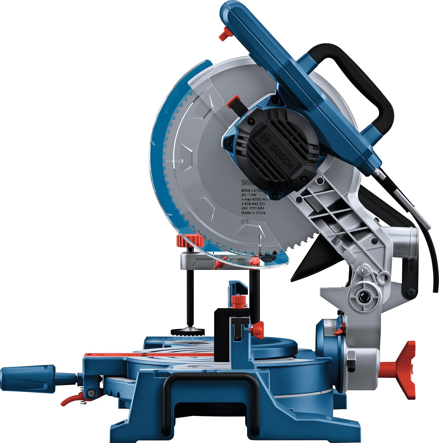 BOSCH GCM 254 Mitre Saw for Wood & Aluminium 1750W 254mm (10 inch) Blade 5000 RPM Direct Laser Guide for Accurate Angle Cutting Professional Grade
