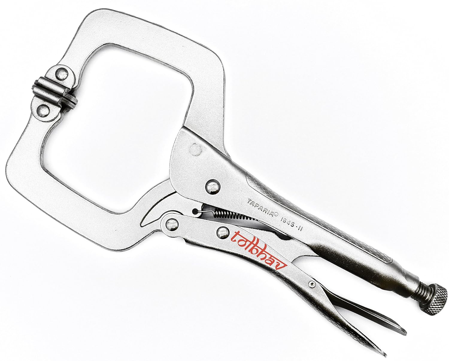 Taparia 1645, 11 inch, 280 mm Locking Pliers Clamp with Swivel Pads visevice grip – Pack of 1
