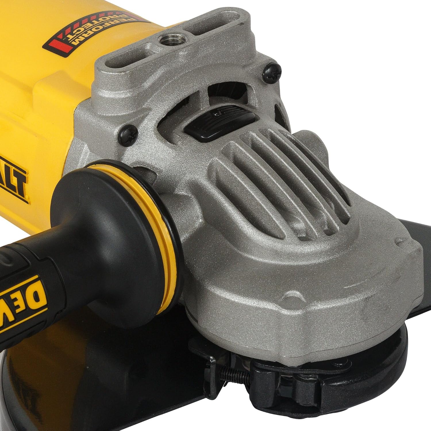 DEWALT DWE4579-QS 2600W 230mm Large Angle Grinder with DES Techology and Innovative Anti Vibration System- Perform and Protect Shield