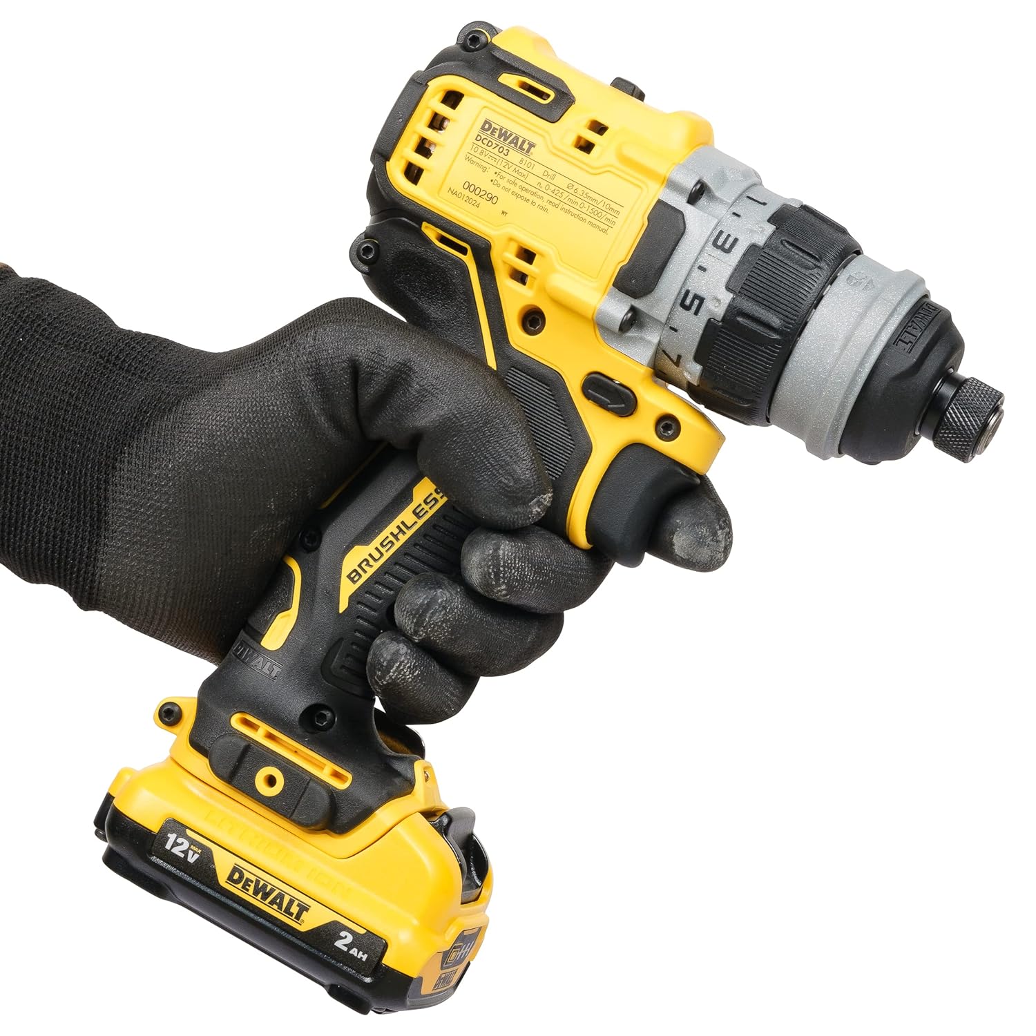 DEWALT Dcd703D2-B1 12V 10Mm Cordless Brushless Multi-Head Drill Machine With 2X2.0Ah Li-Ion Batteries