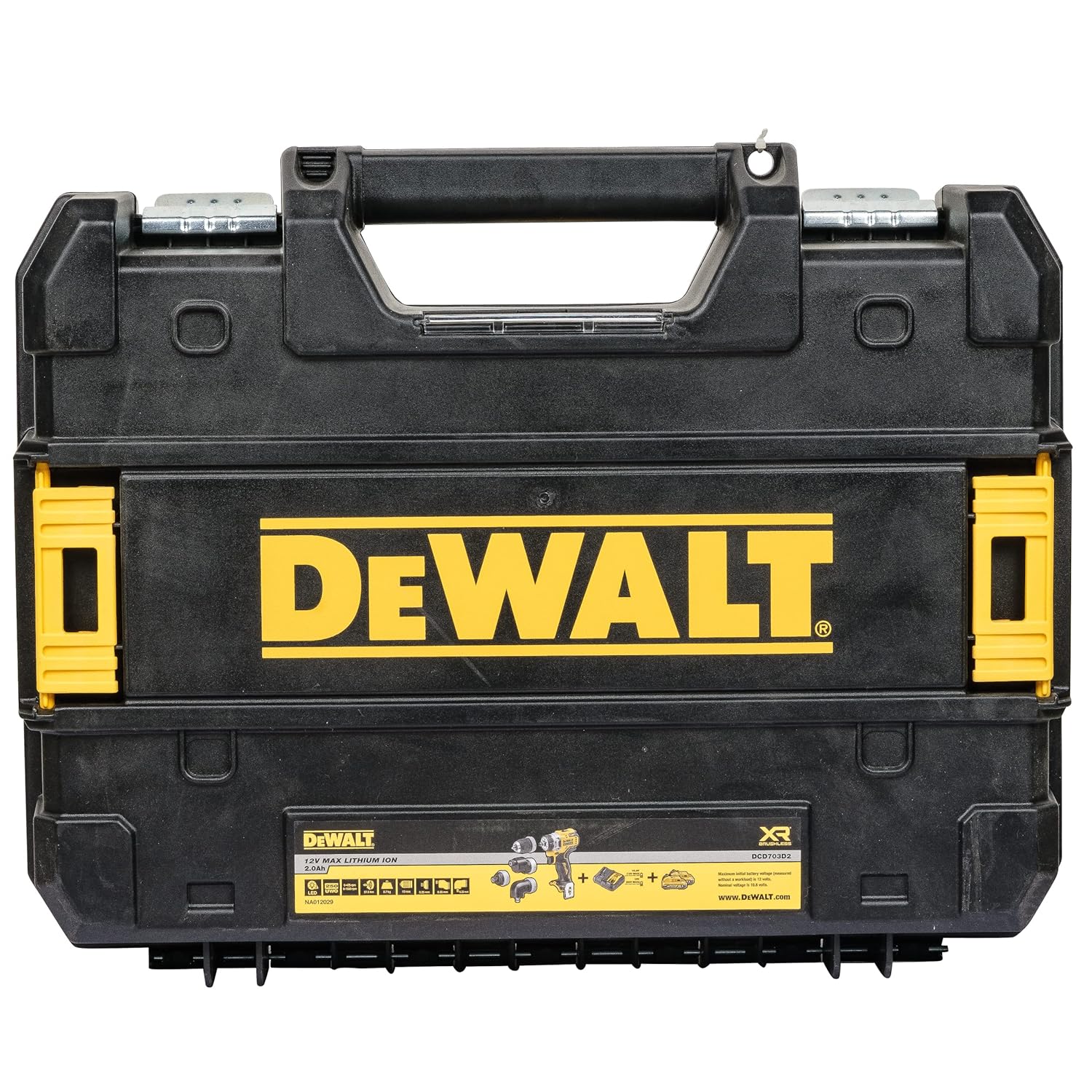 DEWALT Dcd703D2-B1 12V 10Mm Cordless Brushless Multi-Head Drill Machine With 2X2.0Ah Li-Ion Batteries