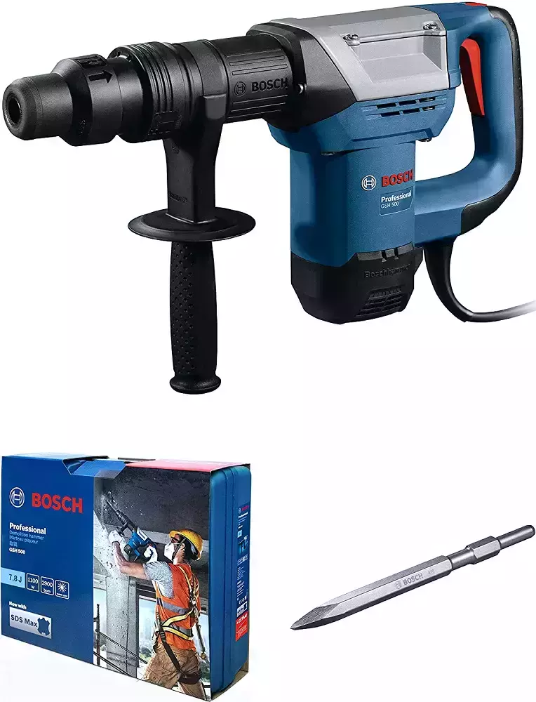 Bosch 1100 W 7.8 J 2900 RPM Electric Demolition Hammer GSH 500 SDS Max