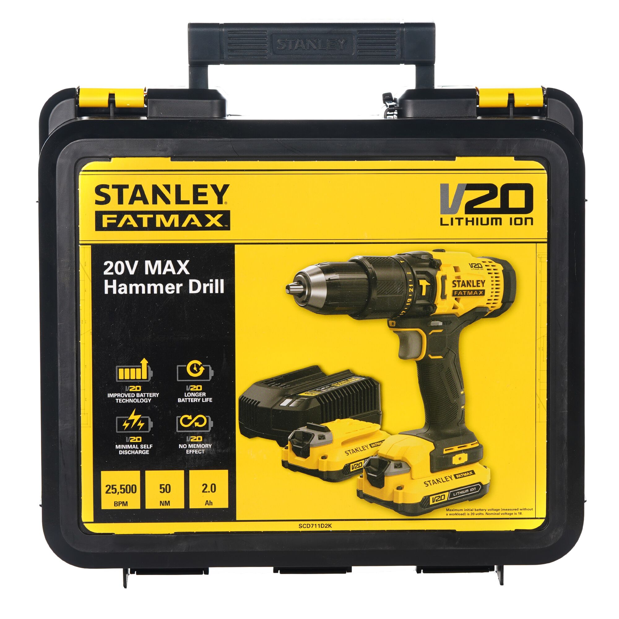 SCD711D2K-B1 20V Brushed Hammer Drill