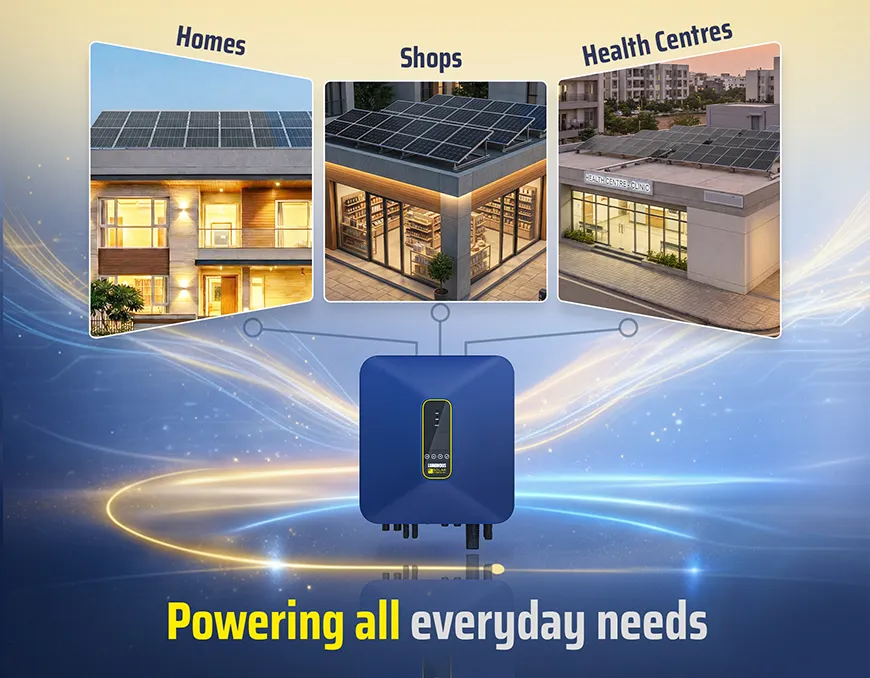 Luminous NXH 1P Hybrid HF NXH 130 A48 Solar Inverter for Home, Office & Shops – High Efficiency Hybrid Solar Inverter with Wi-Fi Monitoring & Lithium Battery Support