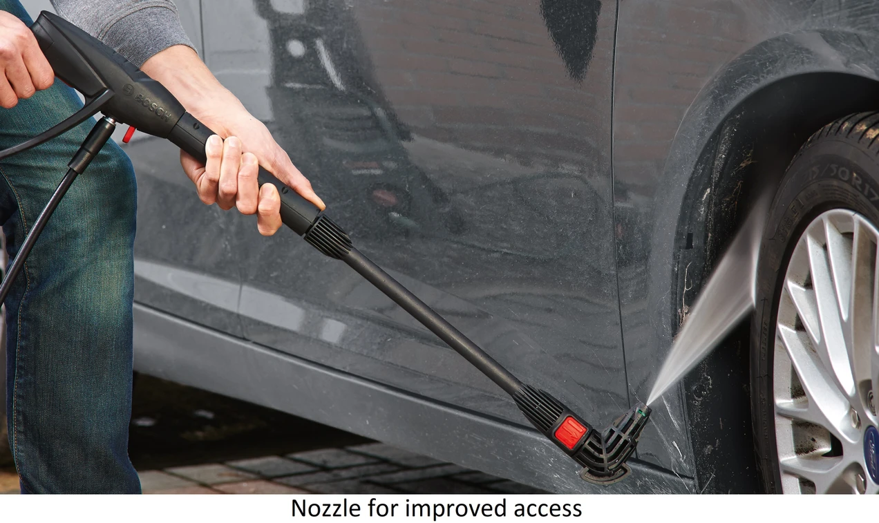 BOSCH F016800572 Car Cleaning Kit (90°Nozzle, Wash Brush, Extension Hose 6m, Cloth)for Pressure Washer