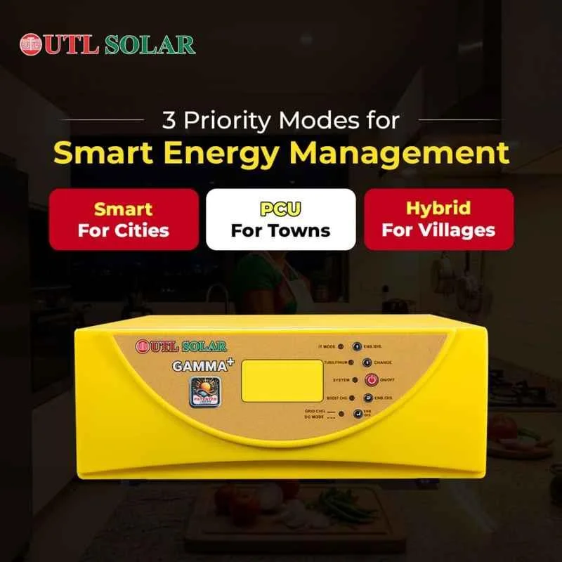 UTL Gamma Plus GPP2600 2000VA24V rMPPT Pure Sine Wave Solar Inverter, GPS-XX2K-B-XX