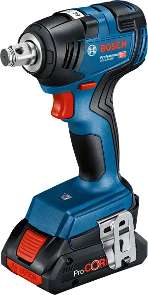 Bosch GDS 18V-200 Heavy Duty Cordless Impact Wrench, M16, Brushless Motor, 200 Nm, 3,400 rpm, 1/2’’ Anvil, 1.1 Kg + 2 X GBA 18V 4.0Ah Battery & GAL 18V-40 Quick Charger, 1 Year Warranty