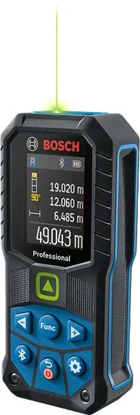 BOSCH GLM 50-27 CG Professional Laser Measure with Green Laser, 50m Range, Bluetooth Connectivity, IP65 Protection