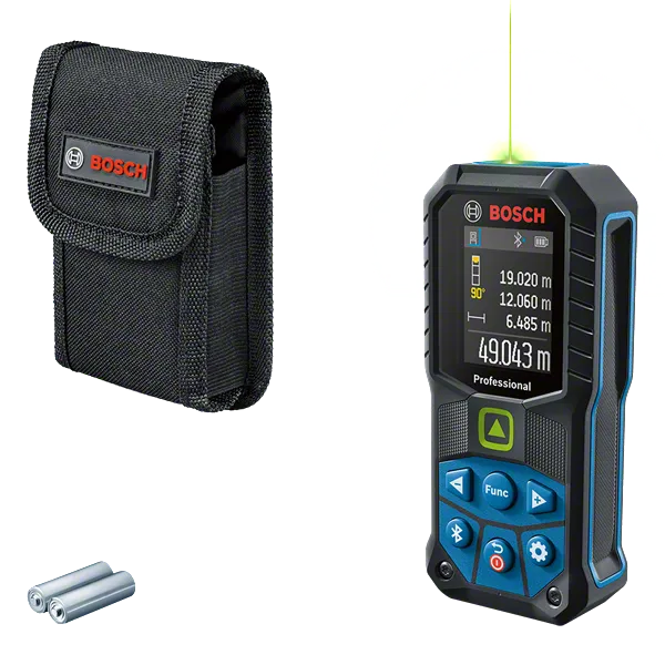 BOSCH GLM 50-27 CG Professional Laser Measure with Green Laser, 50m Range, Bluetooth Connectivity, IP65 Protection