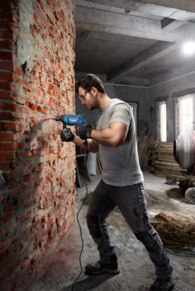 Bosch GSB 600 Corded Electric Impact Drill, 600 W, 13 mm, 1.7 Kg, 3, 000 rpm, 1.4 Nm, Variable Speed