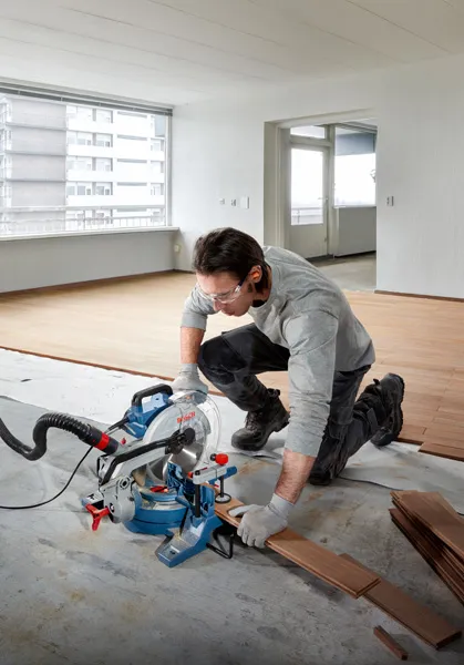 Bosch Professional GCM 254 Corded Electric Mitre Saw, 1750 W, 5000 RPM, 11.1 Kg Accurate Cutting with Direct Laser Guide