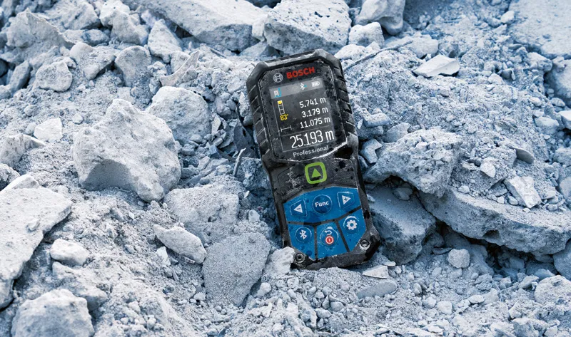 BOSCH GLM 50-27 CG Professional Laser Measure with Green Laser, 50m Range, Bluetooth Connectivity, IP65 Protection