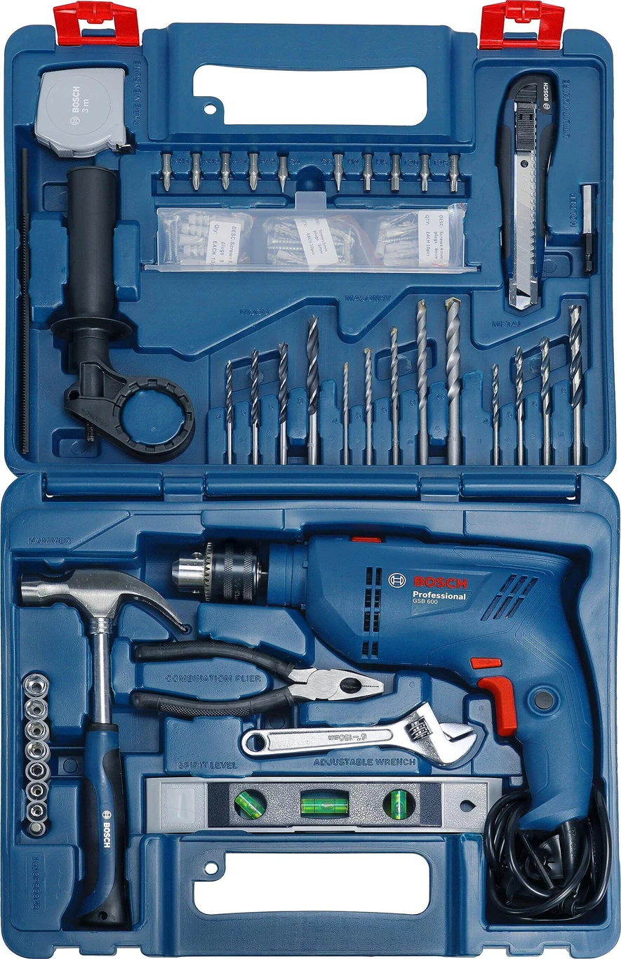 Bosch 600W 13 mm Impact Drill Tool Kit