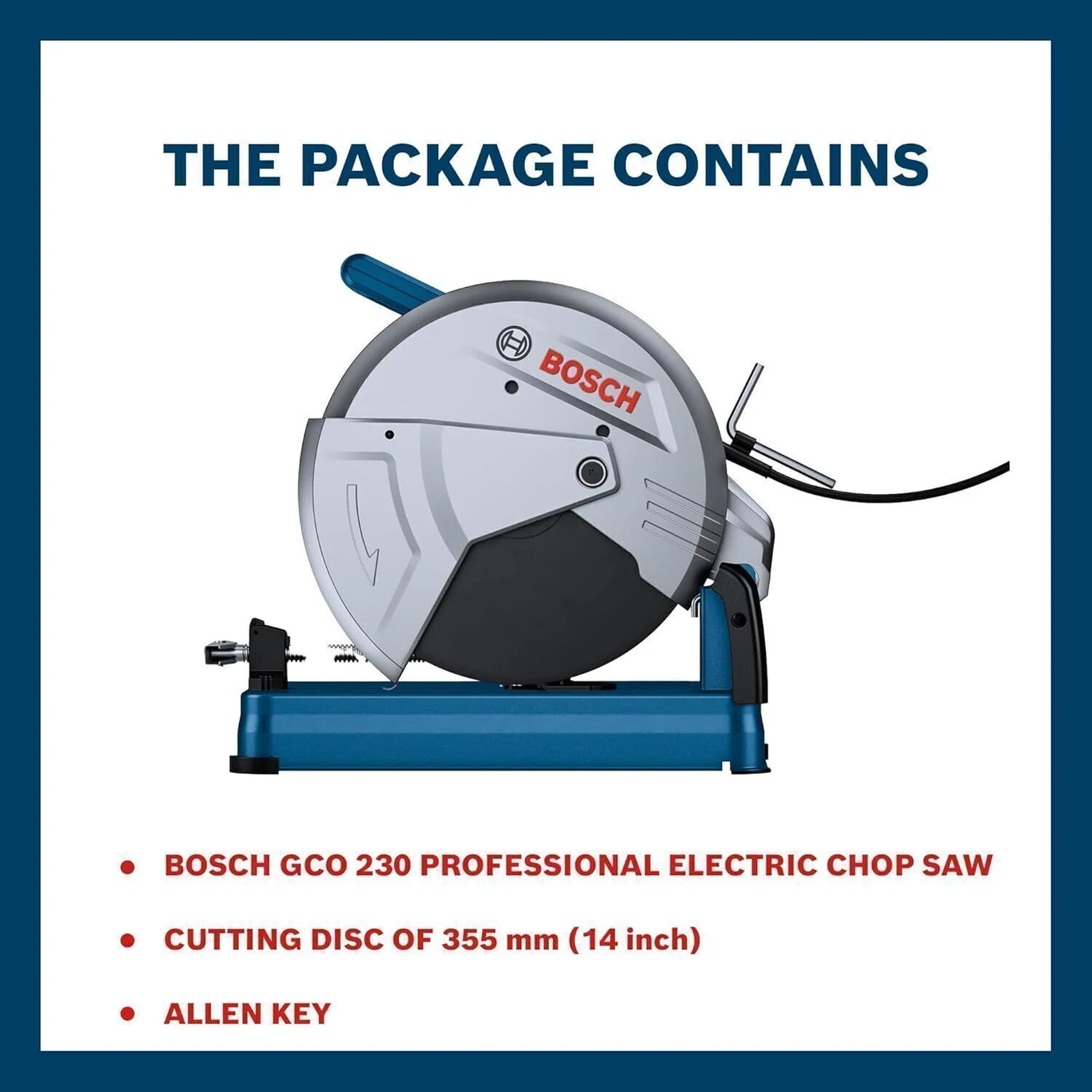 Bosch Metal Cut-Off Saw 2300 W 4100 RPM, GCO 230