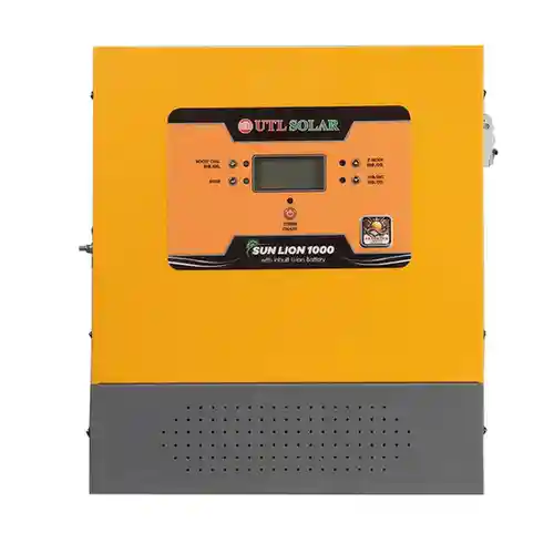 UTL Sun Lion 1000(Inbuilt Battery) Solar Inverter 800VA 12.8V For Home, Office & Shops