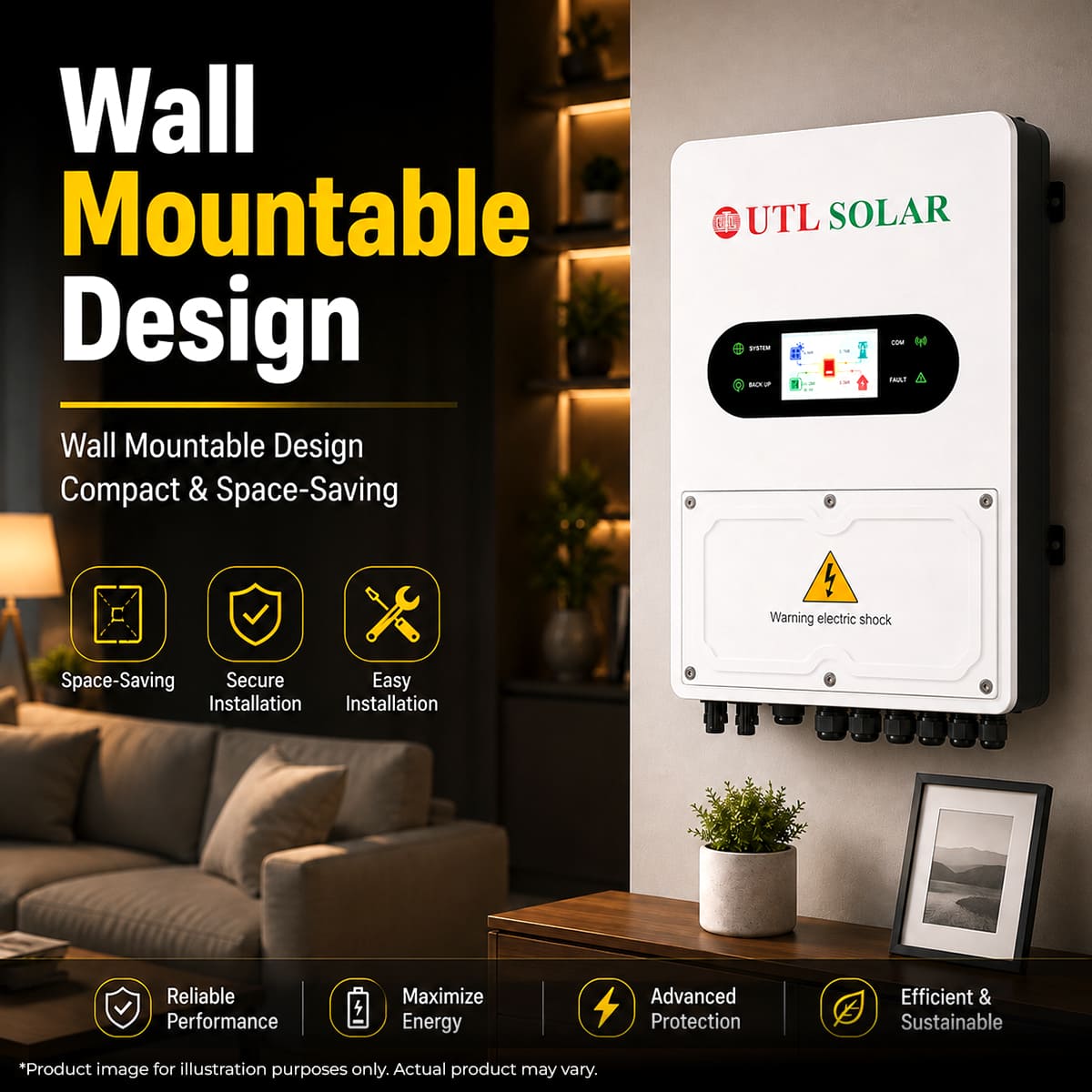 UTL 10kVA High Frequency Solar Hybrid Inverter HYB-10-GXLT2